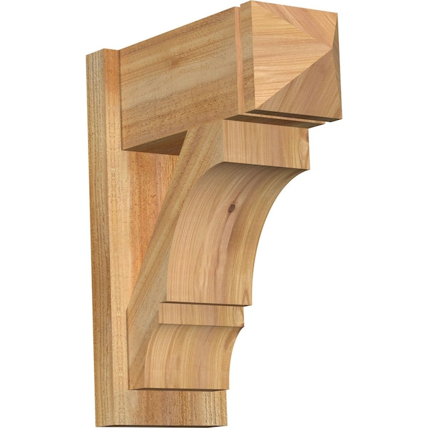 Ekena Millwork Balboa Rough Sawn Arts and Crafts Outlooker, Western Red Cedar, 8"W x 18"D x 22"H OUT08X18X22BOA03RWR - main
